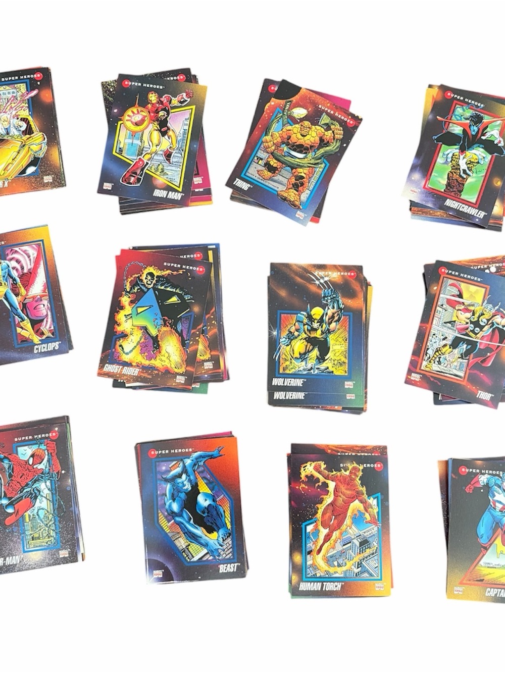 Lot 125 1992 Marvel Universe Series 3 Super Heroes Trading Cards Some Doubles